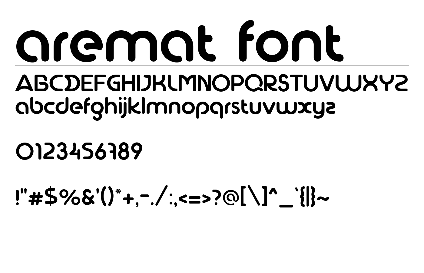 aremat font preview