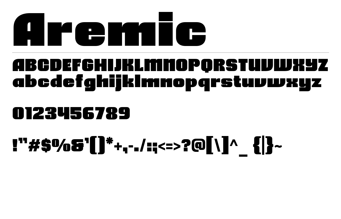 Aremic Font preview
