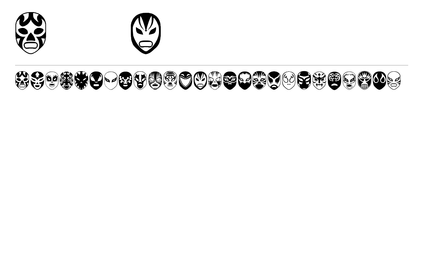 Arena Mascaras Font preview