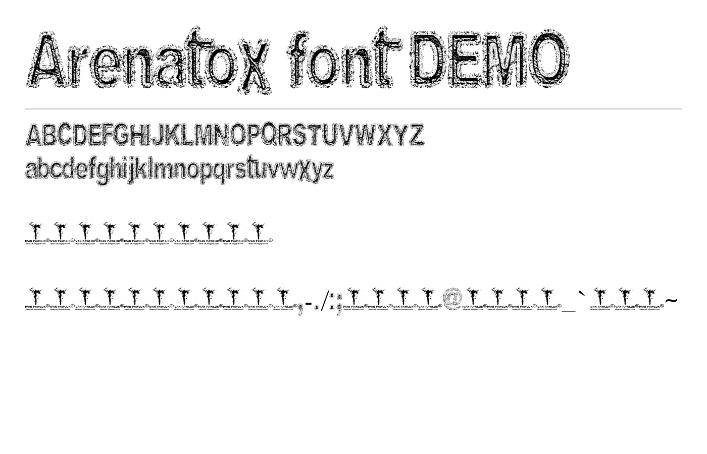 Arenatox font DEMO Font preview