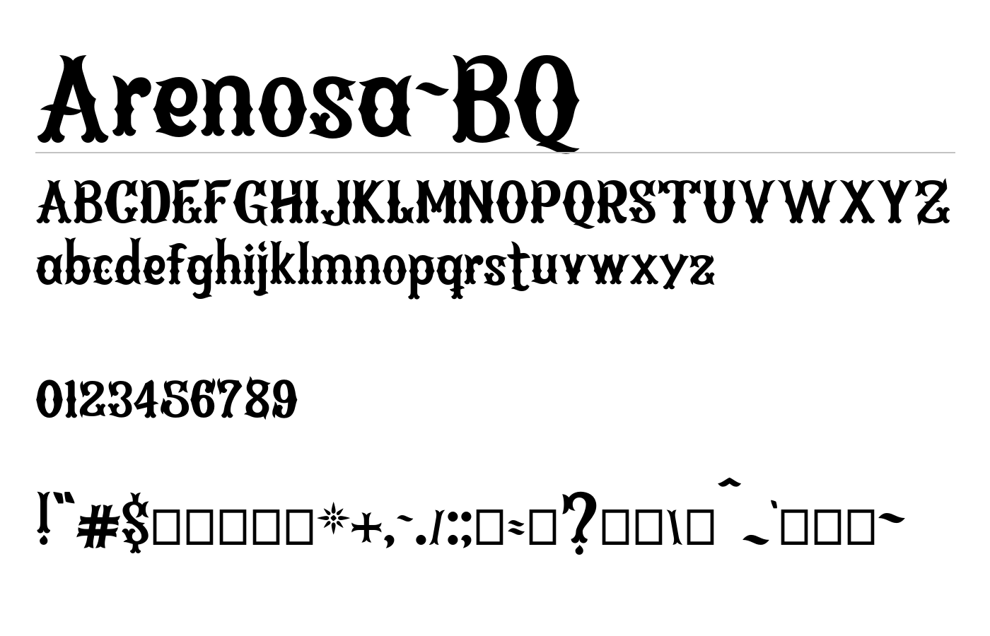 Arenosa-BQ Font preview