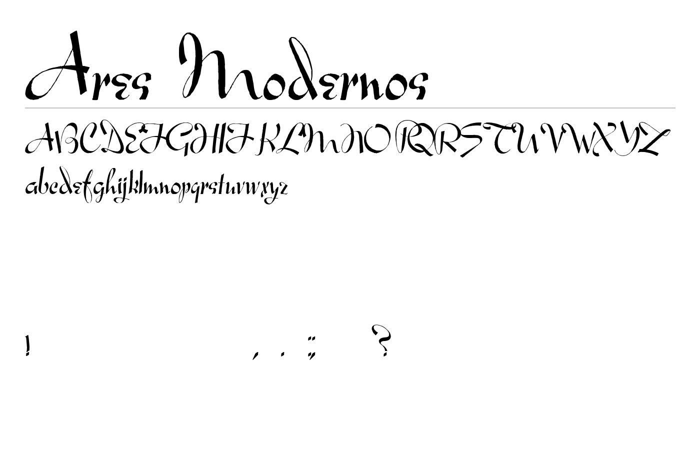 Ares Modernos Font preview