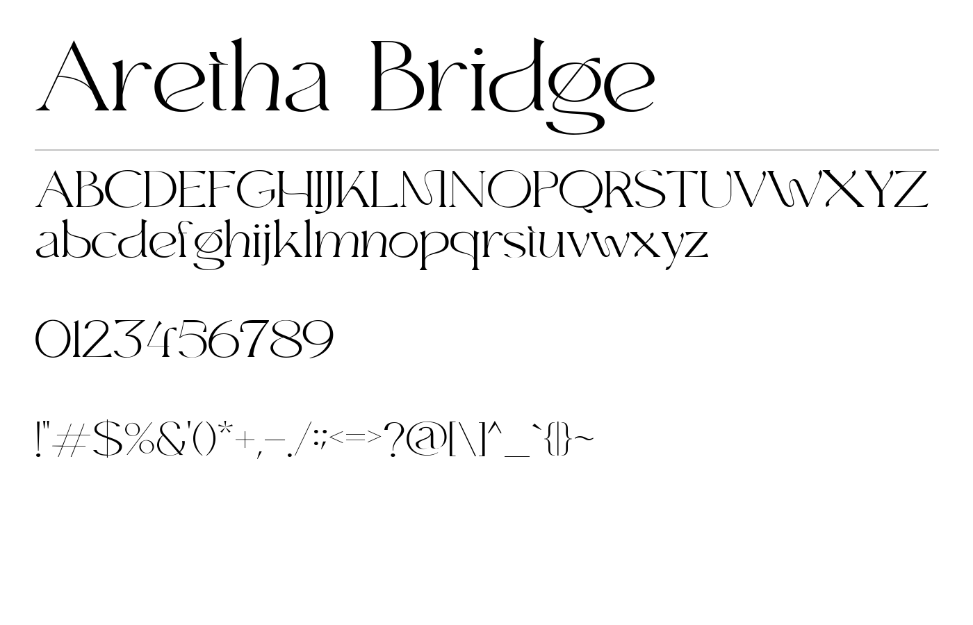 Aretha Bridge Font preview