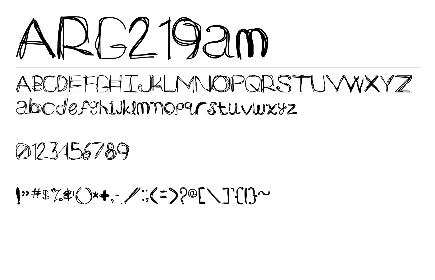ARG219am Font preview