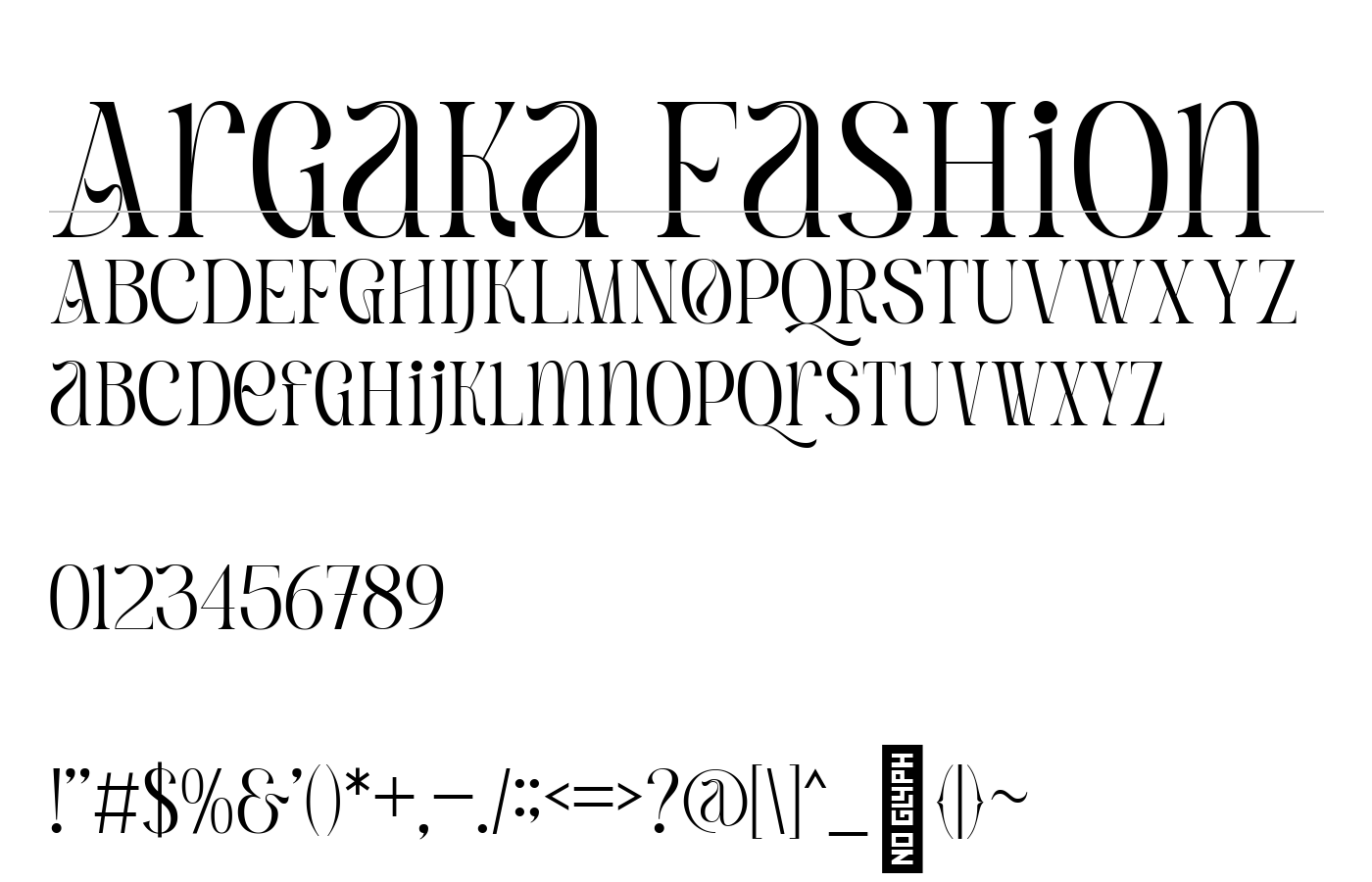 Argaka Fashion Font preview