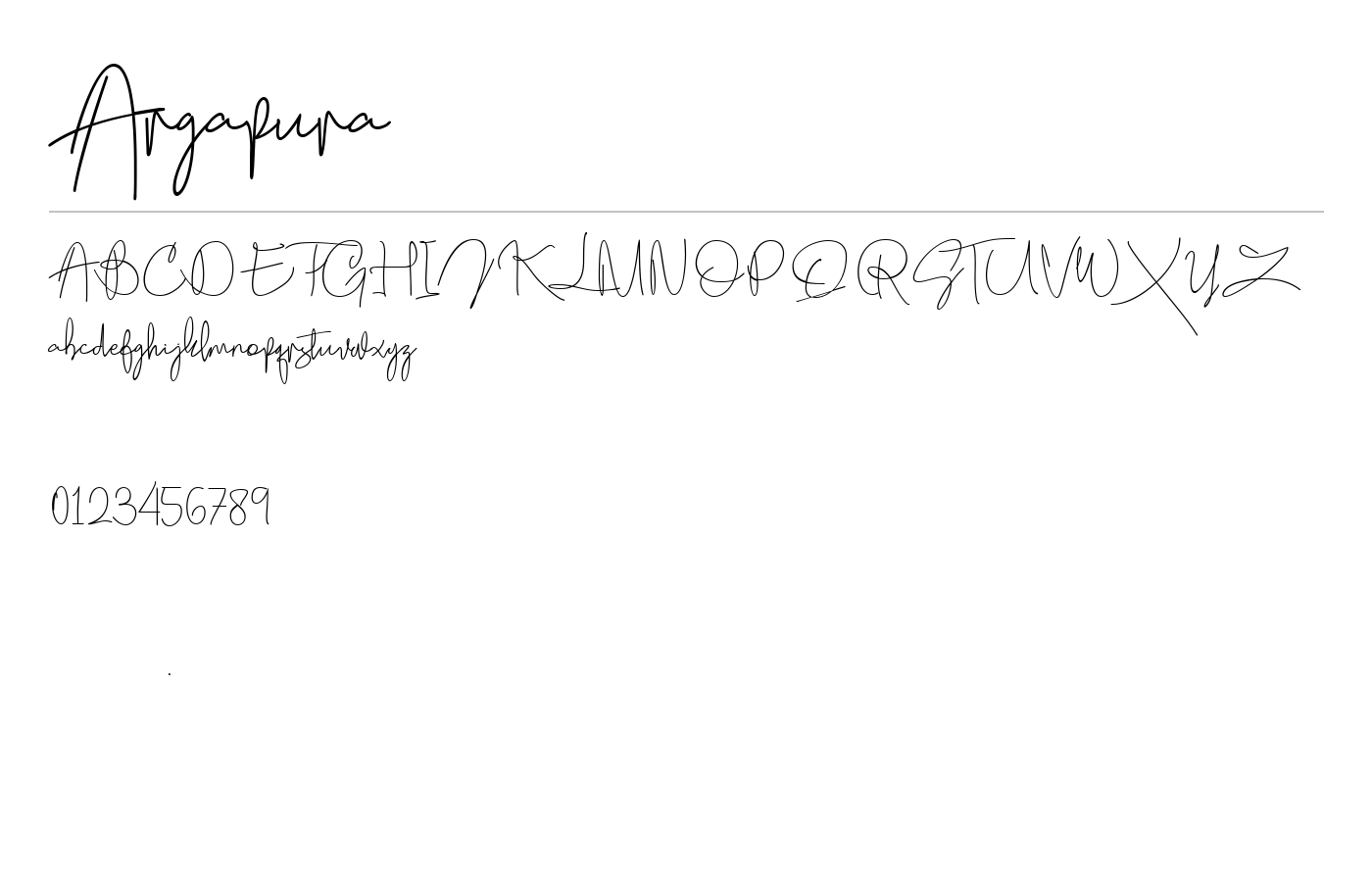Argapura Font preview