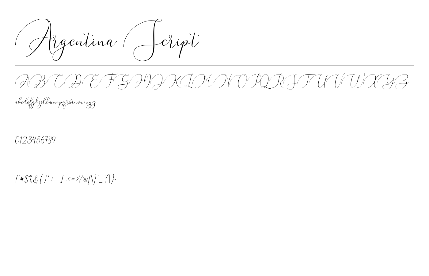 Argentina Script Font preview