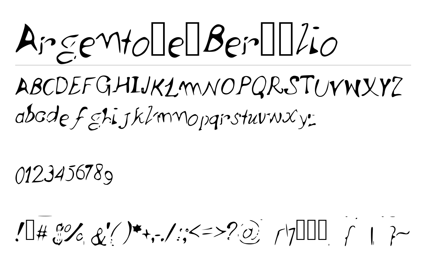 Argento_e_Ber__lio Font preview