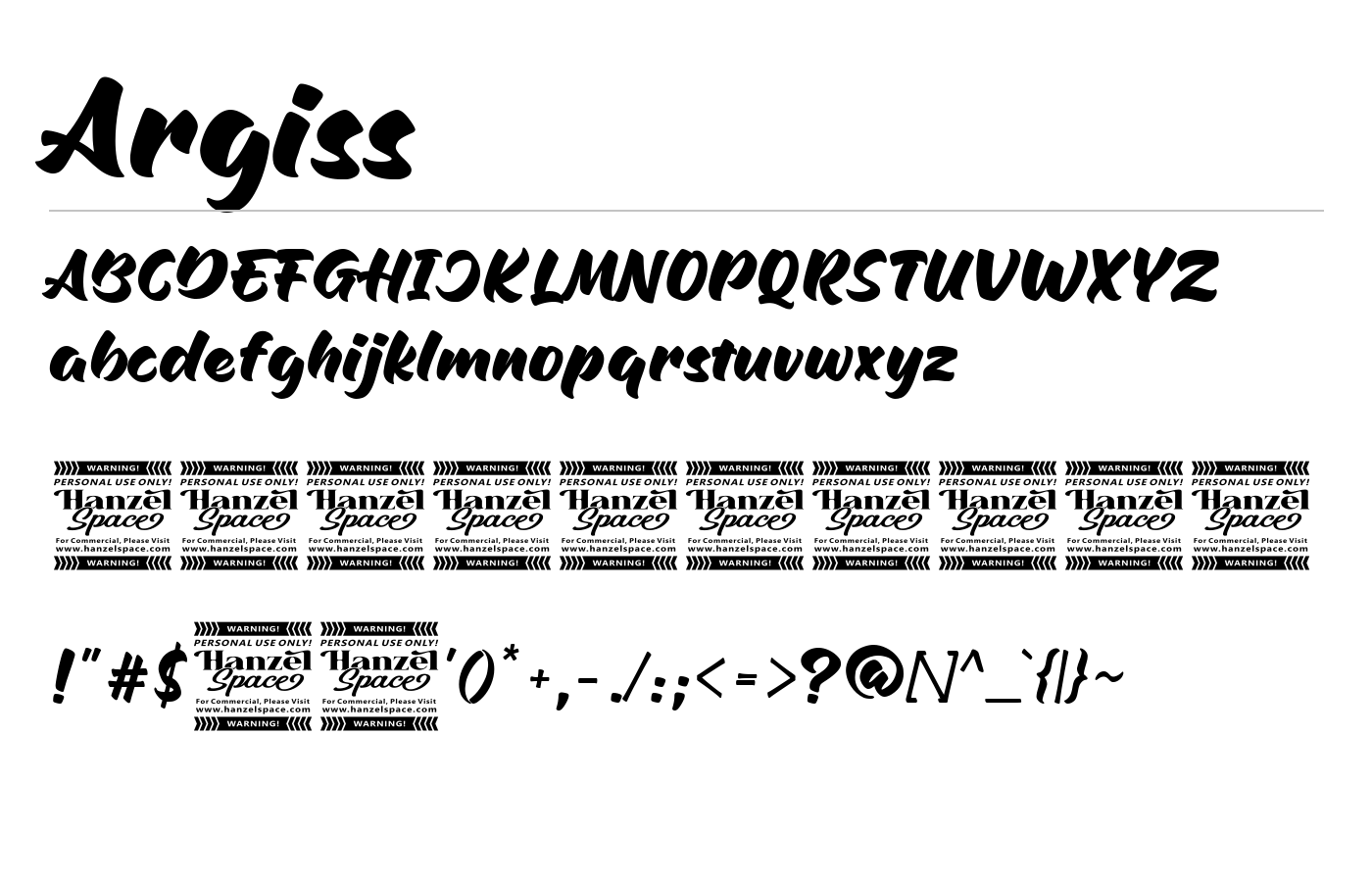 Argiss Font preview