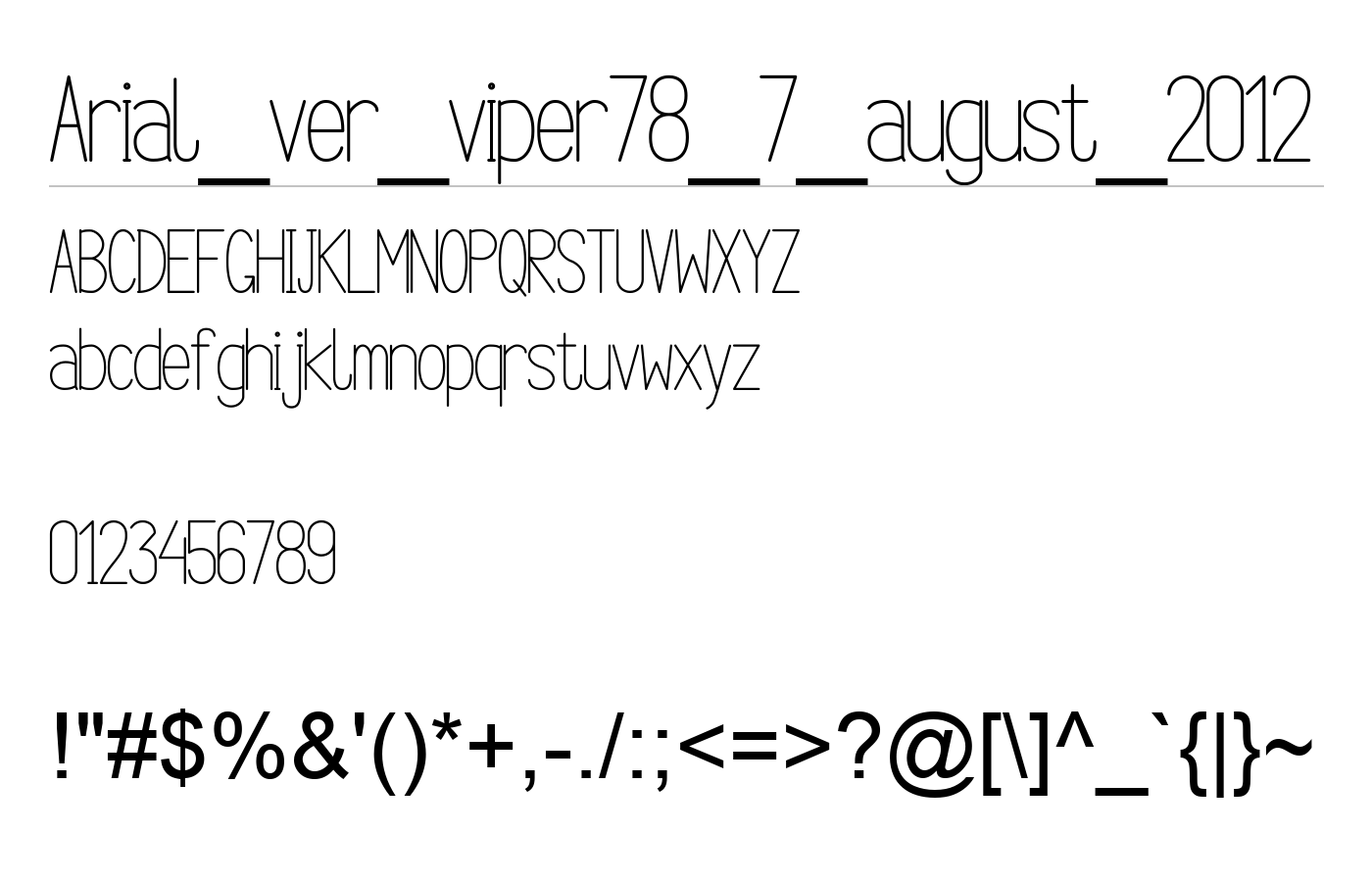 Argocksaz_viper78 Font preview