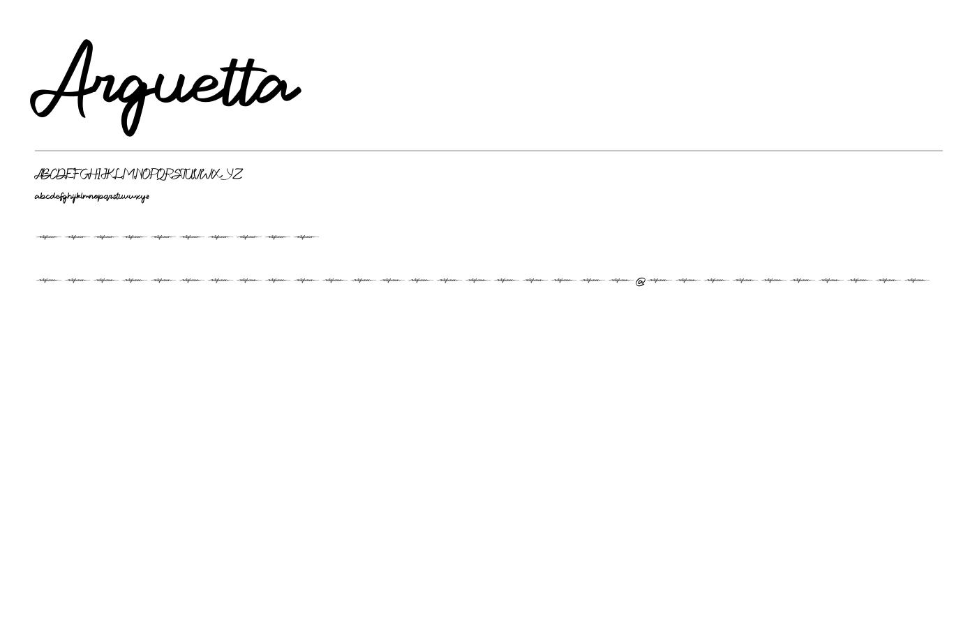 Arguetta Font preview