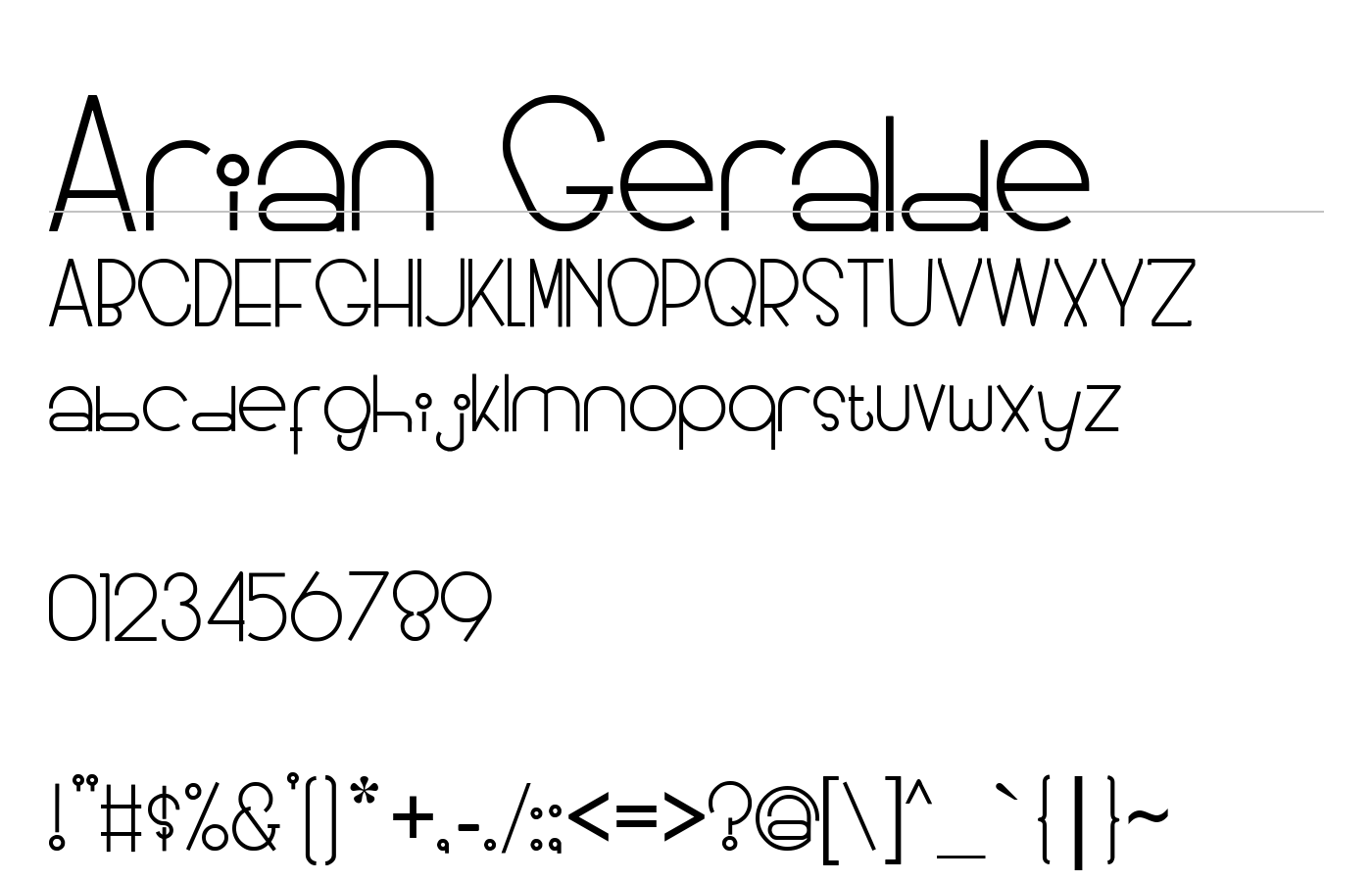 Arian Geralde Font preview