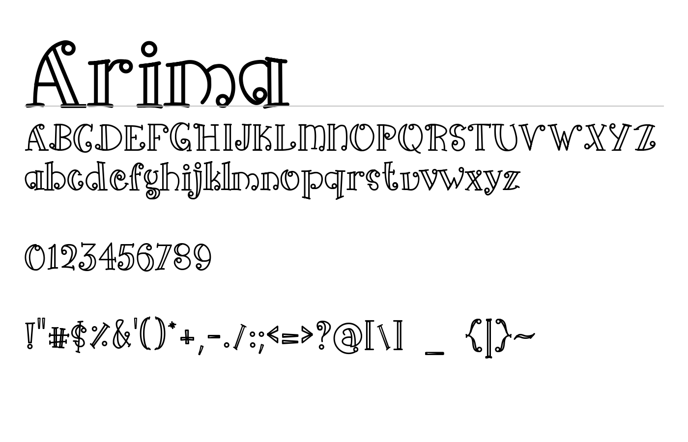 Arima Font preview