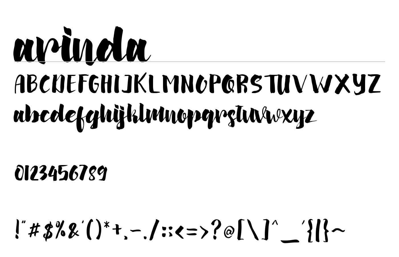 arinda Font preview