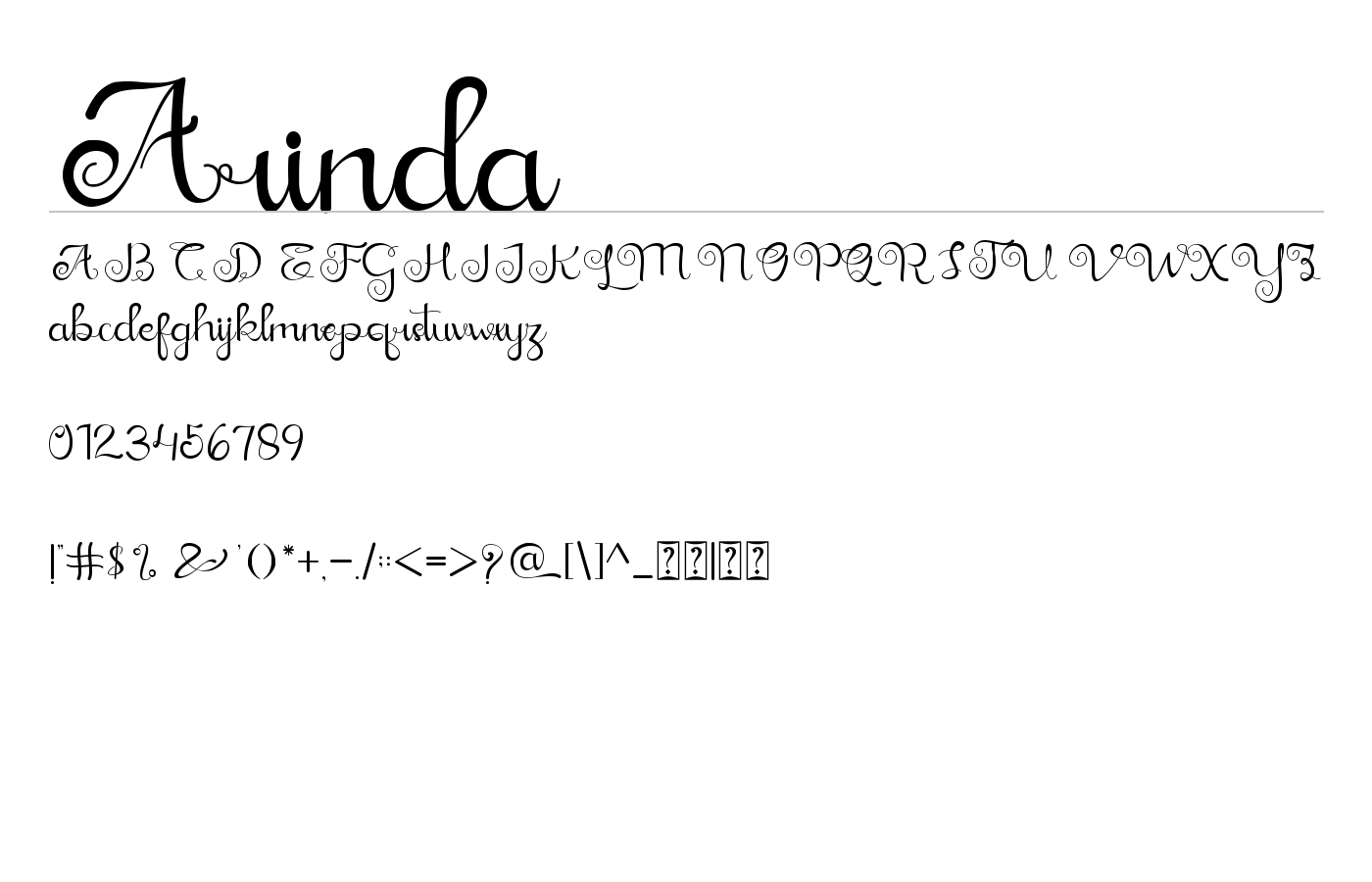 Arinda Font preview