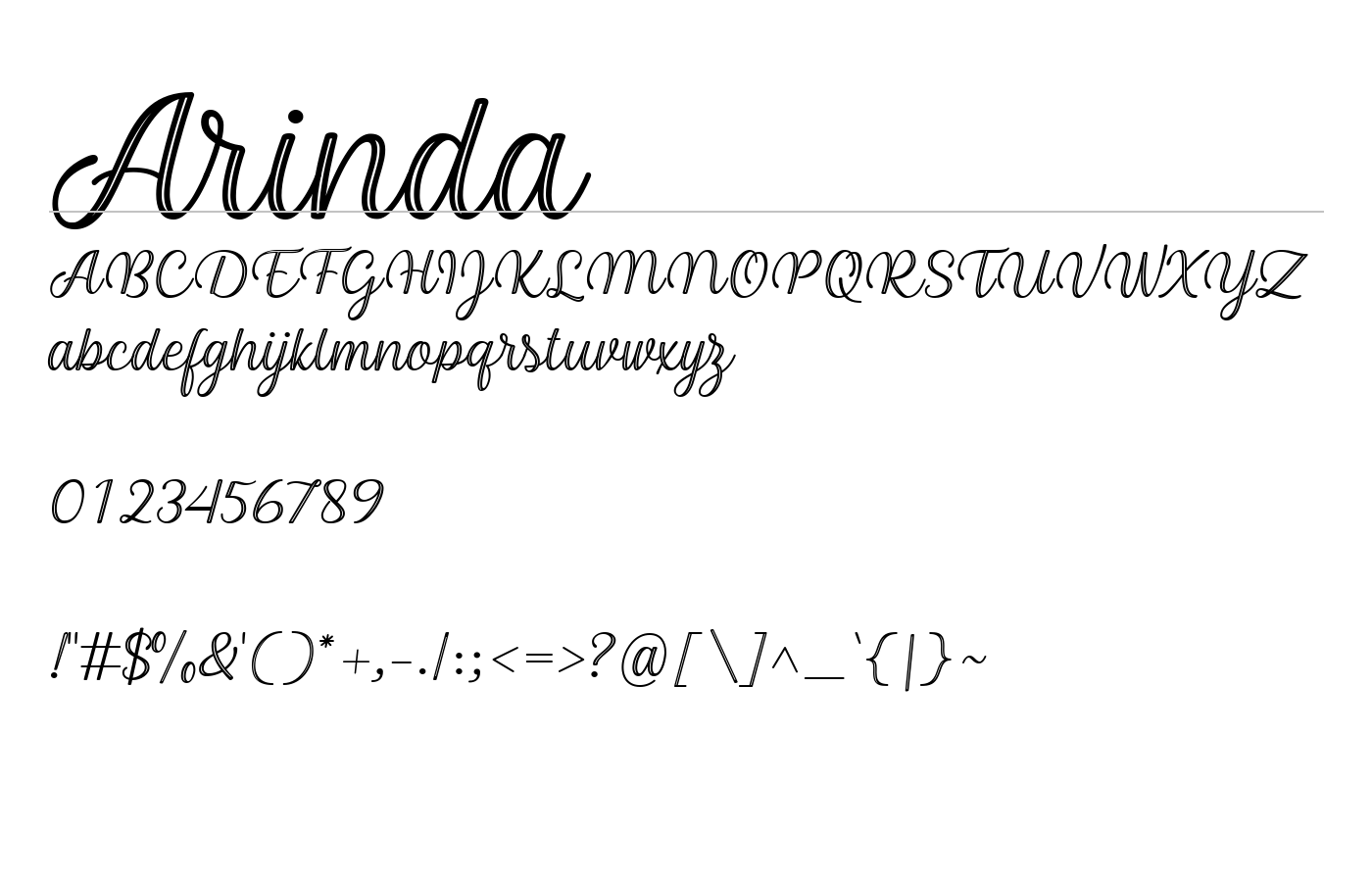 Arinda Font preview