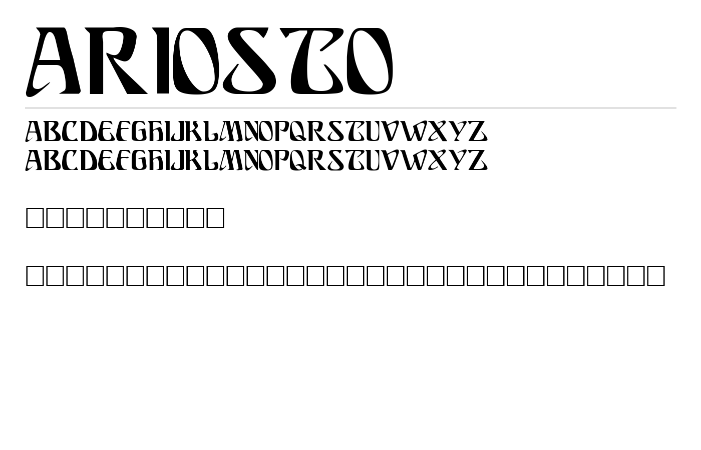 Ariosto Font preview