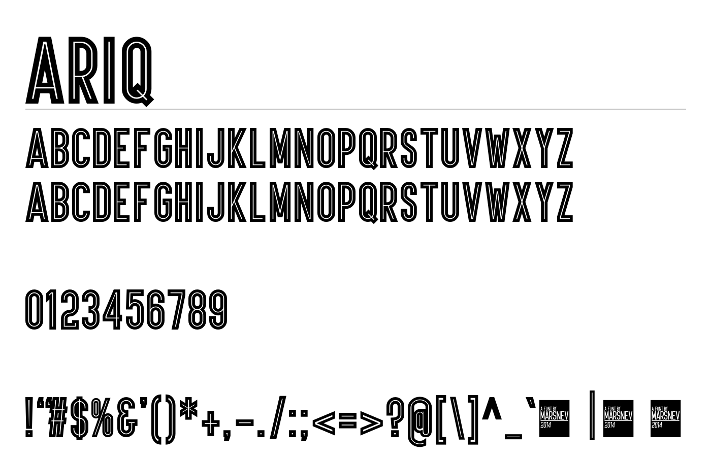 Ariq Font preview