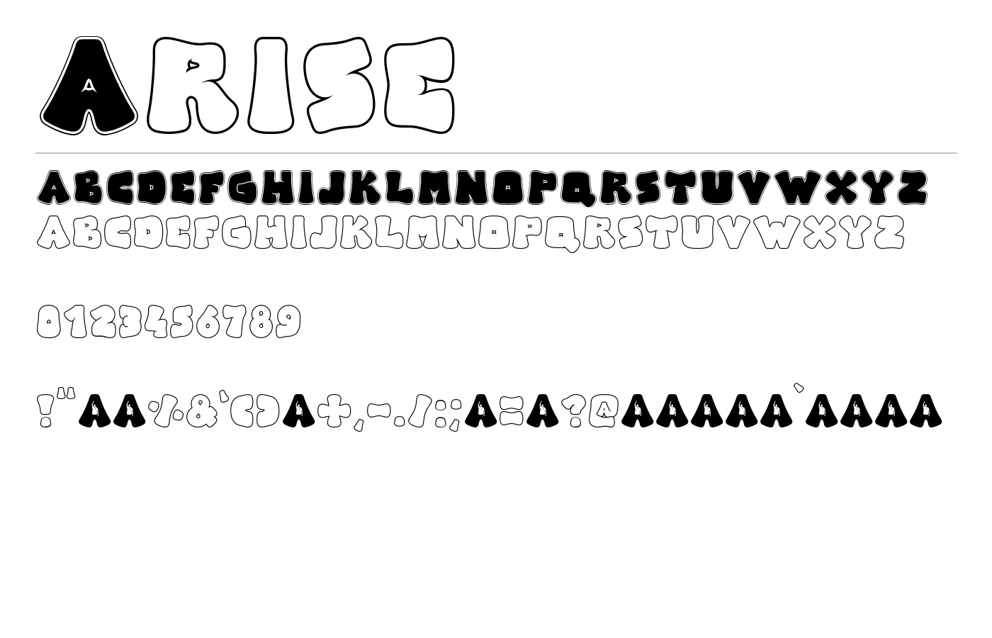 Arise Font preview