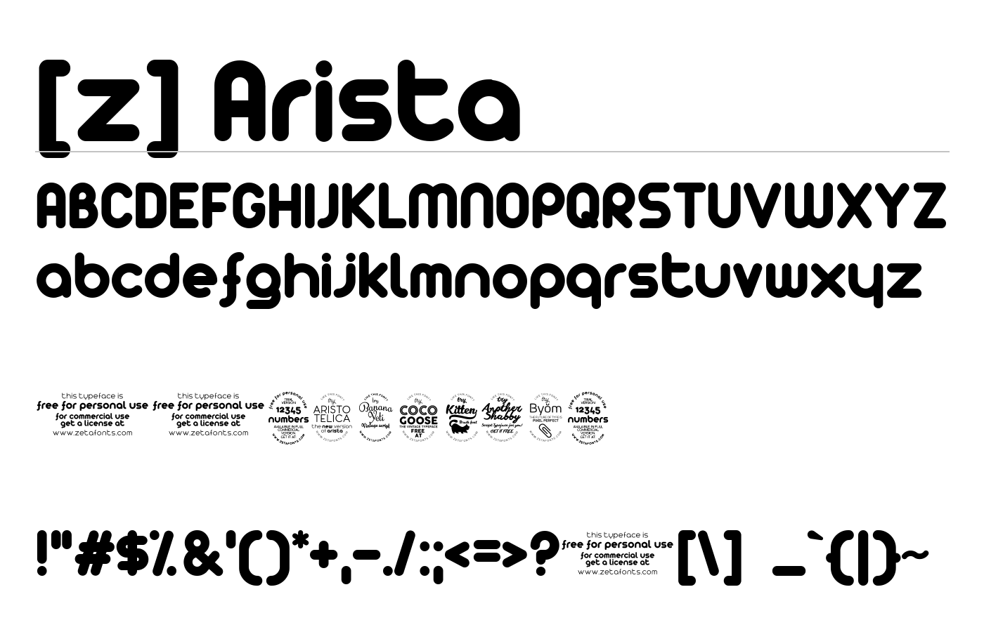 [z] Arista Font preview