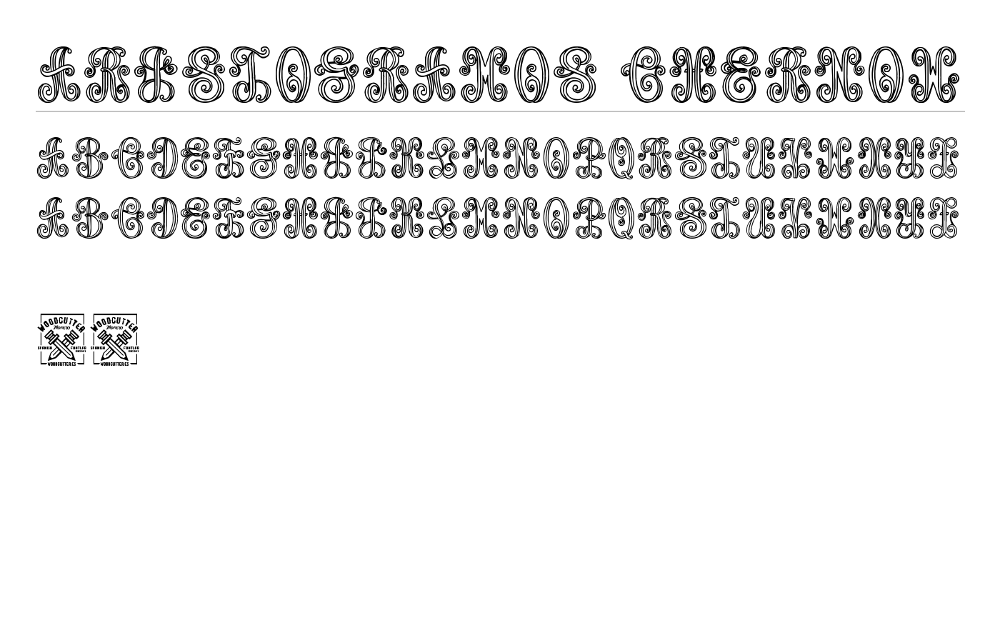 Aristogramos Chernow Font preview