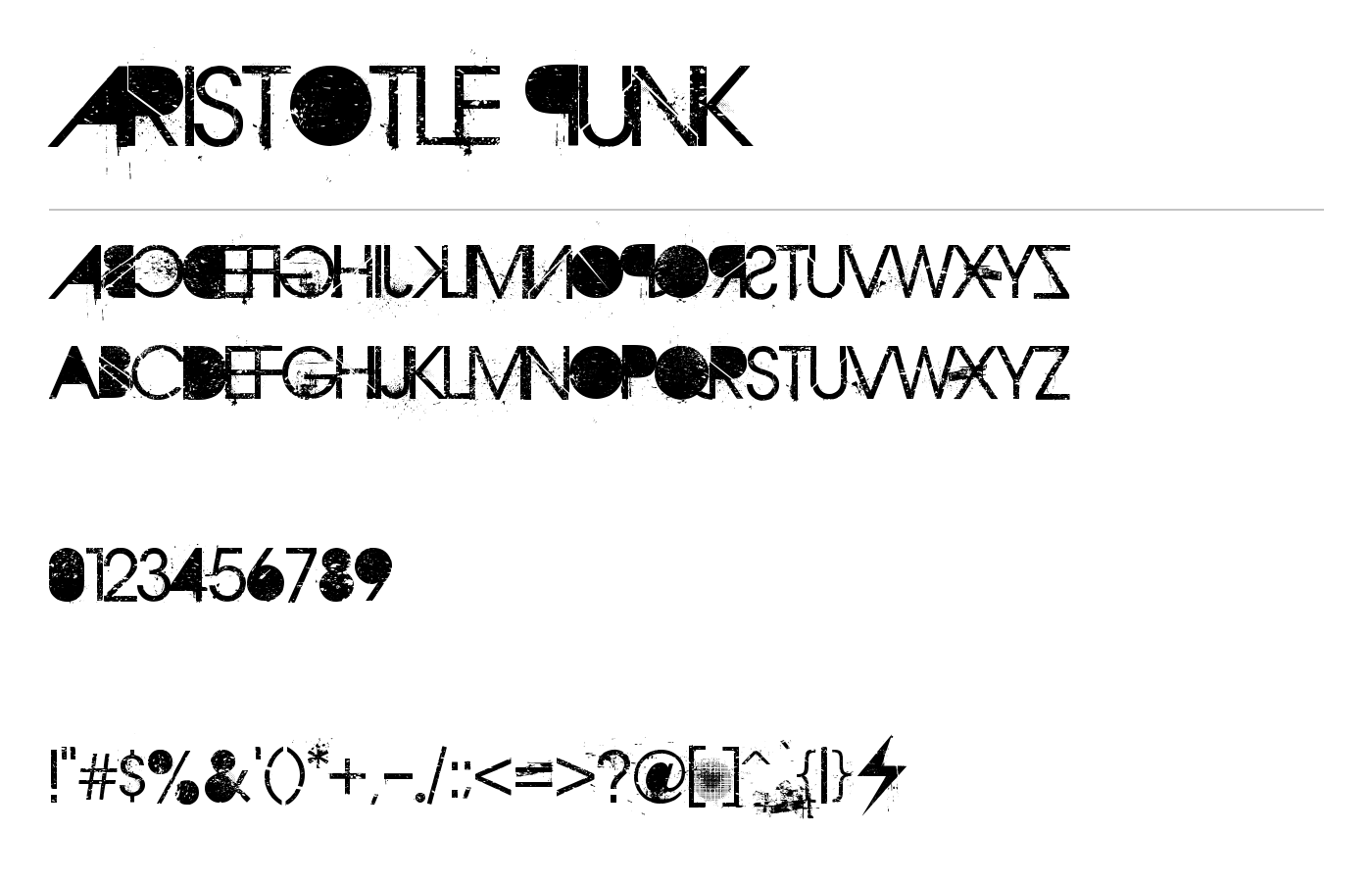 Aristotle Punk Font preview