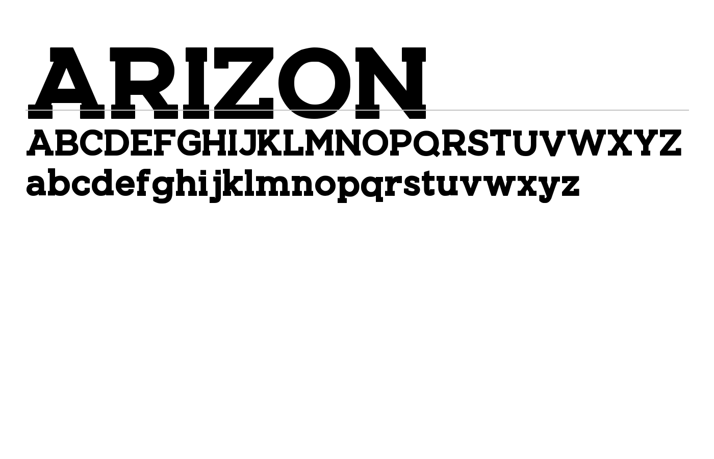 ARIZON Font preview