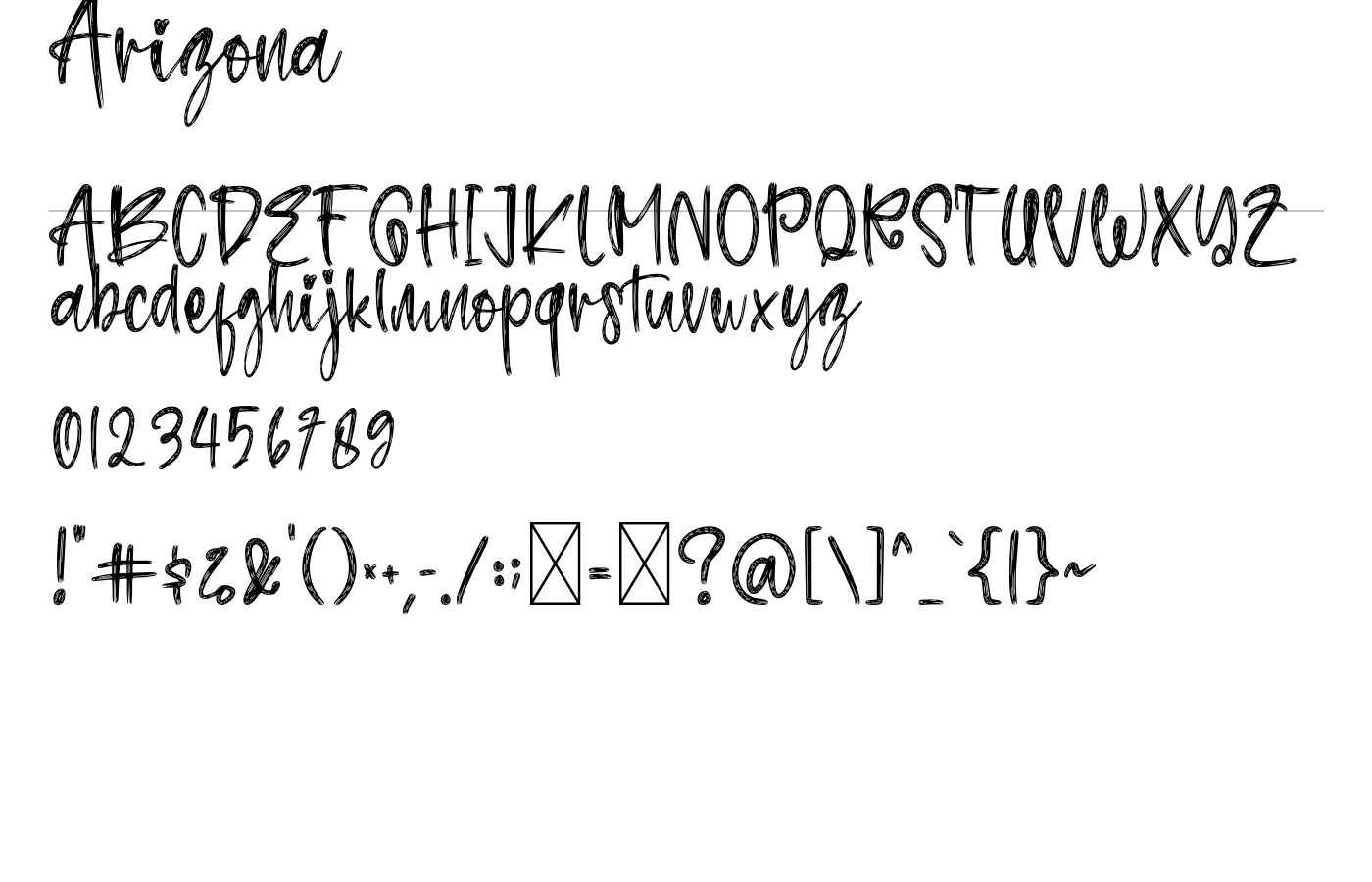 Arizona Font preview