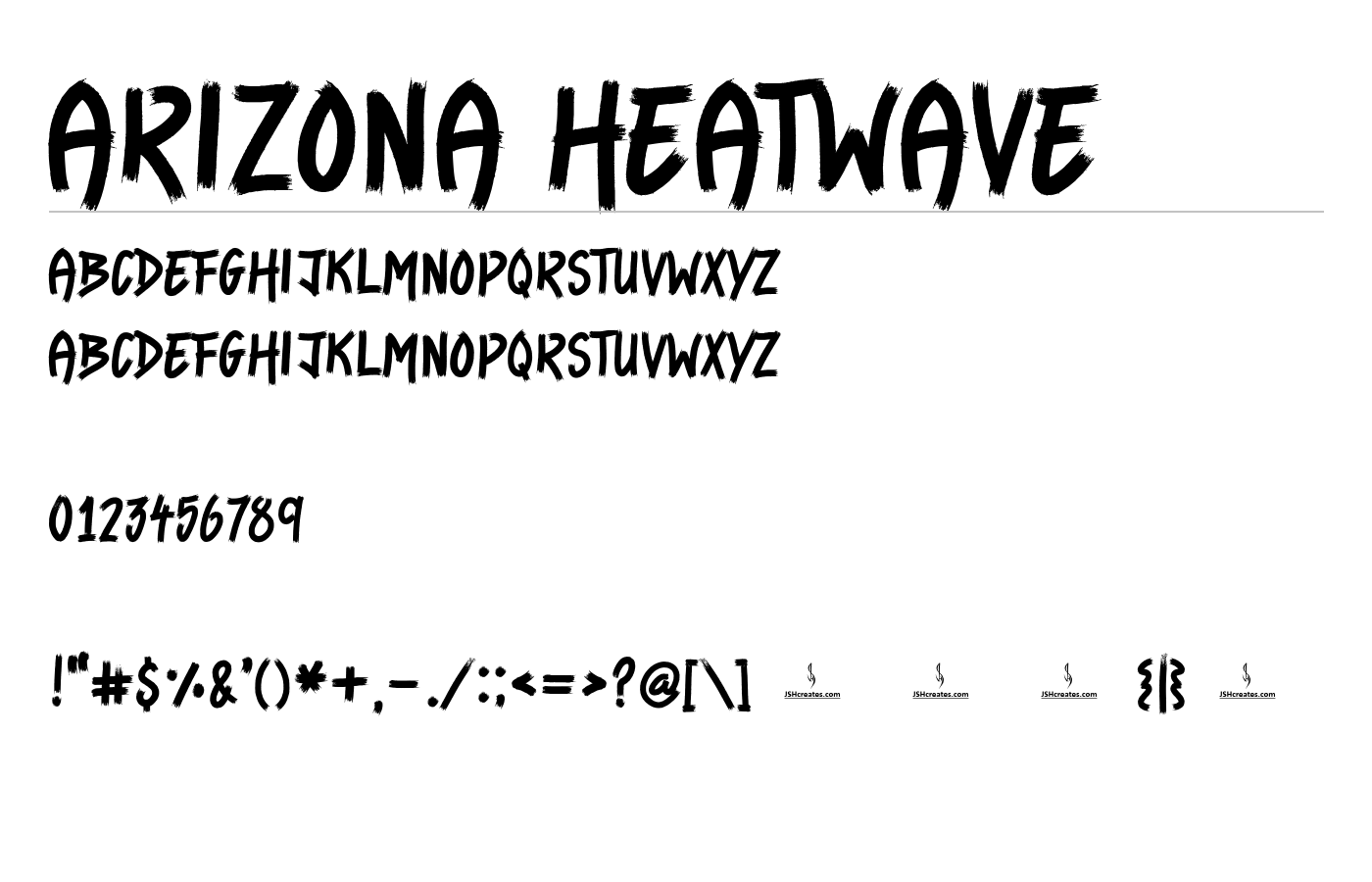 Arizona Heatwave Font preview