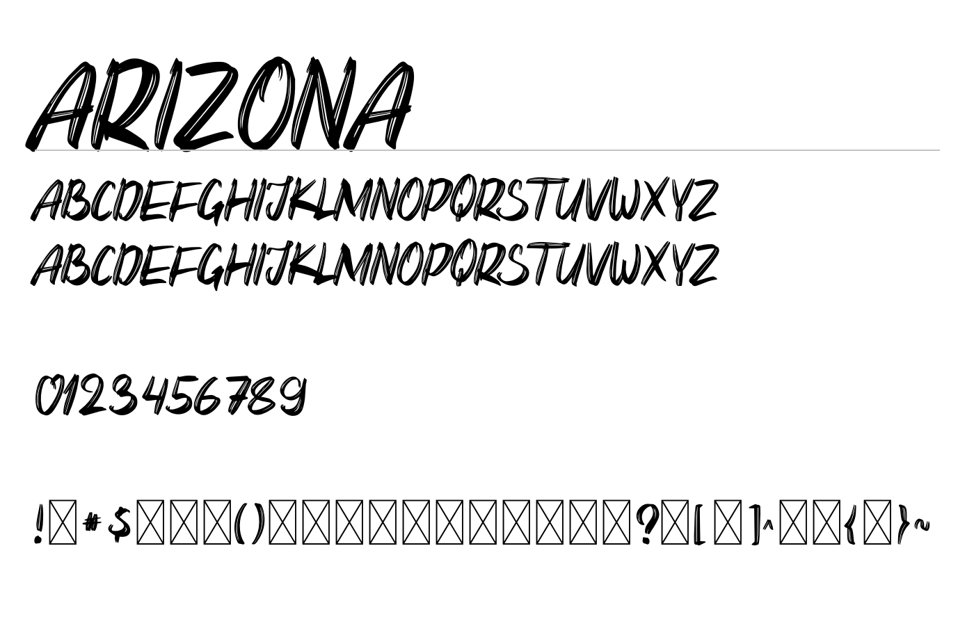 Arizona Font preview
