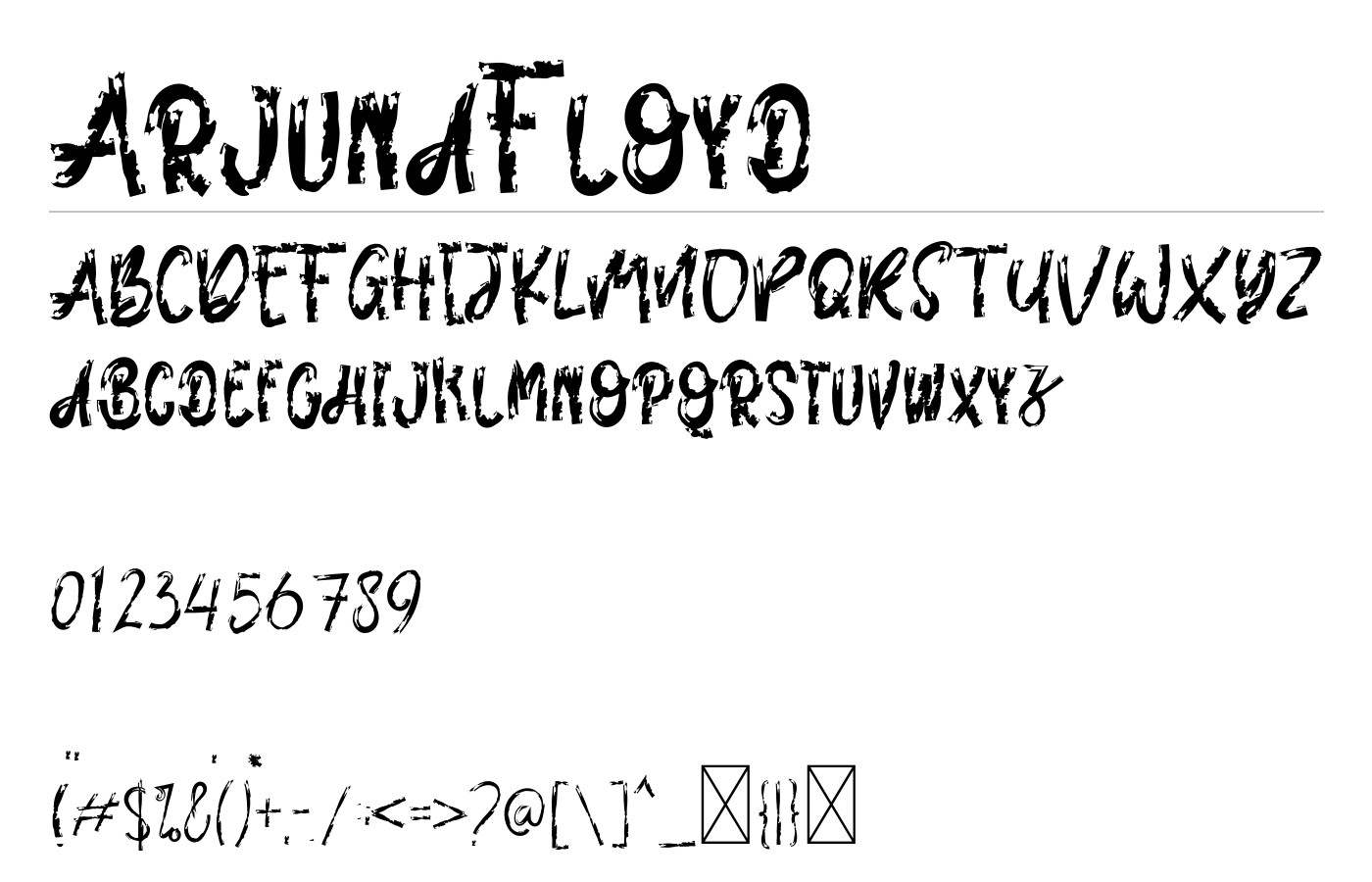 ArjunaFloyd Font preview