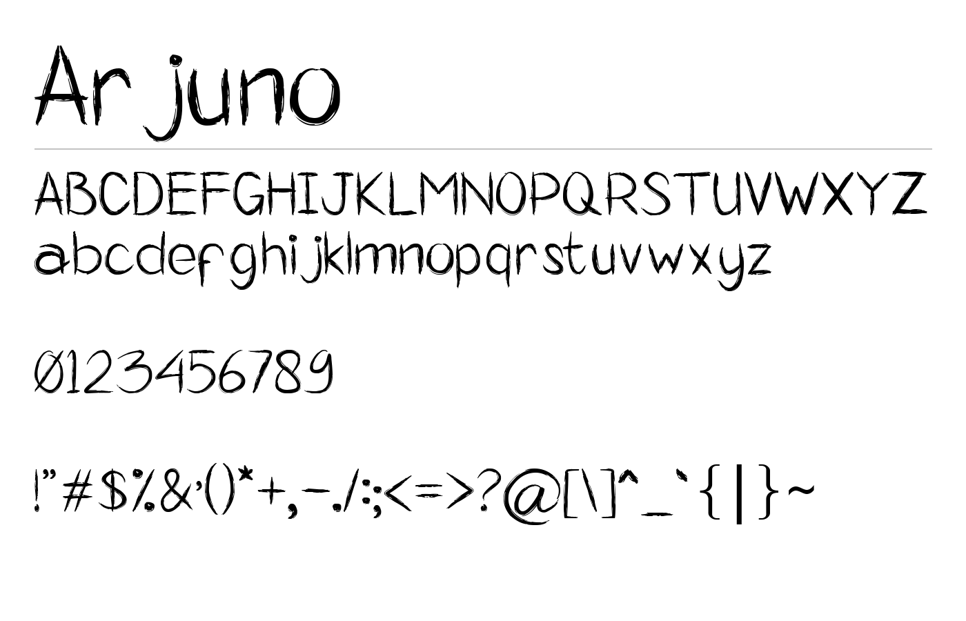 Arjuno Font preview