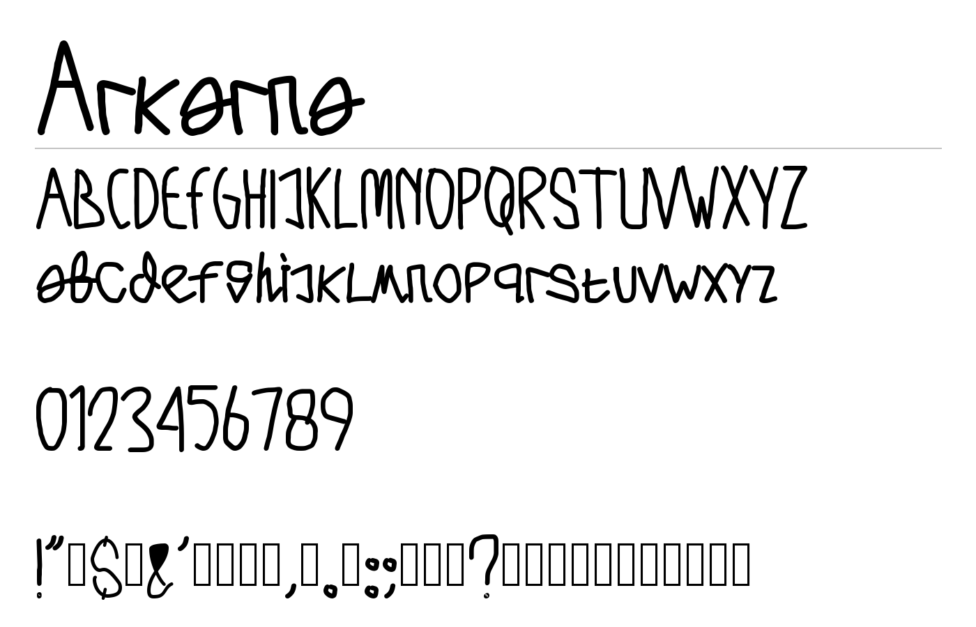 Arkarna Font preview