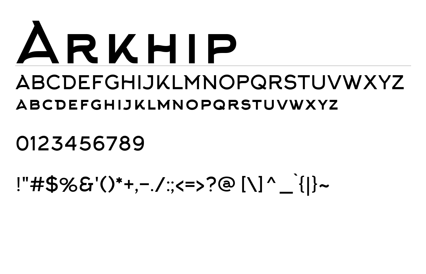 Arkhip Font preview