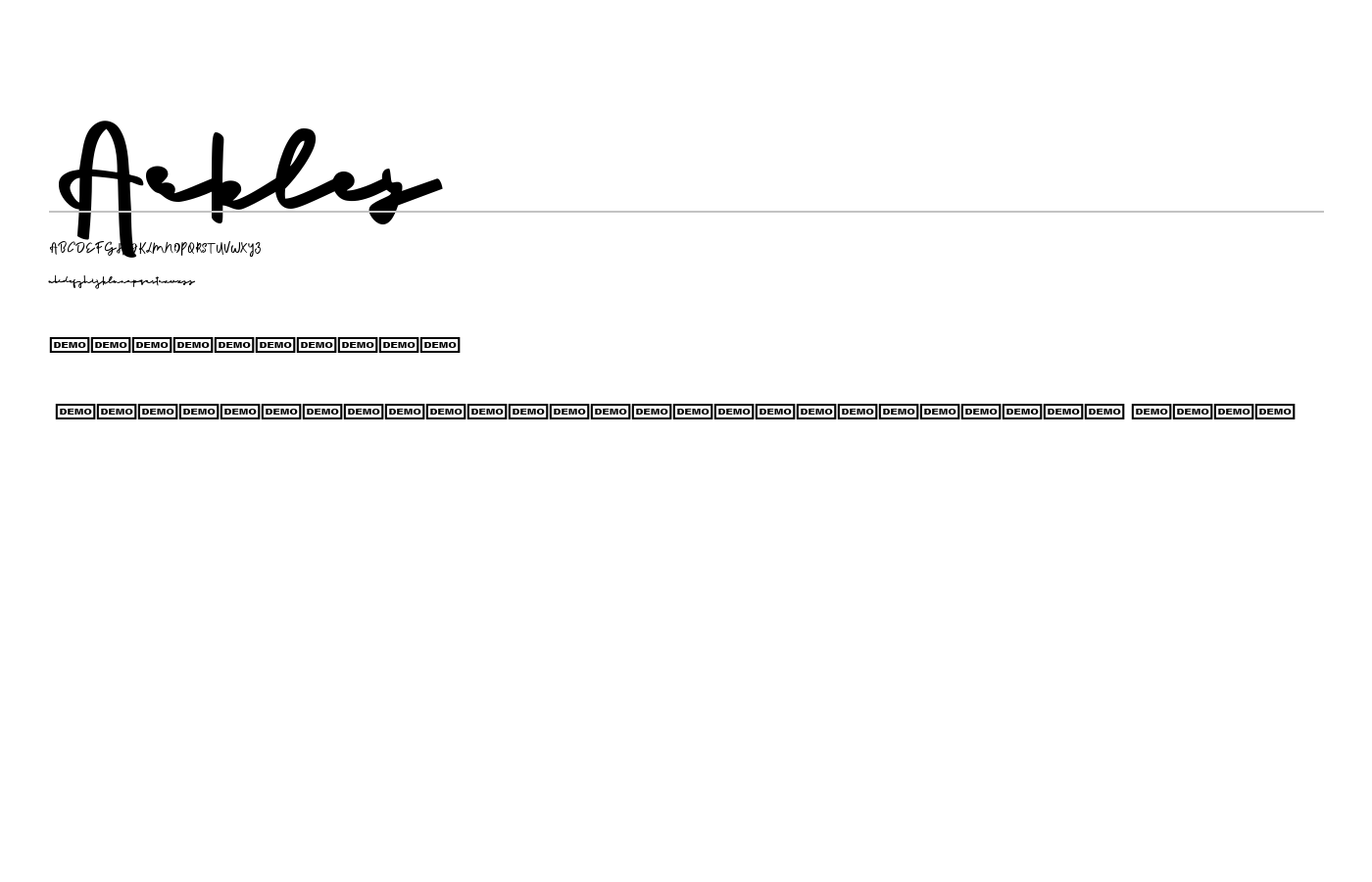 Arkley Font preview