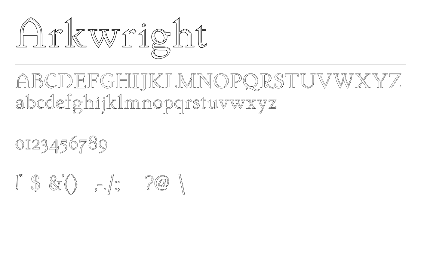 Arkwright Font preview