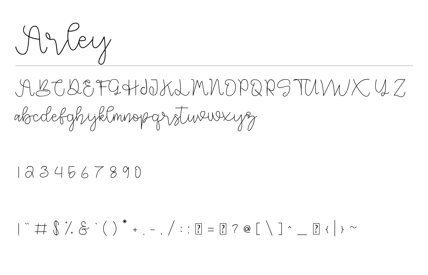 Arley Font preview