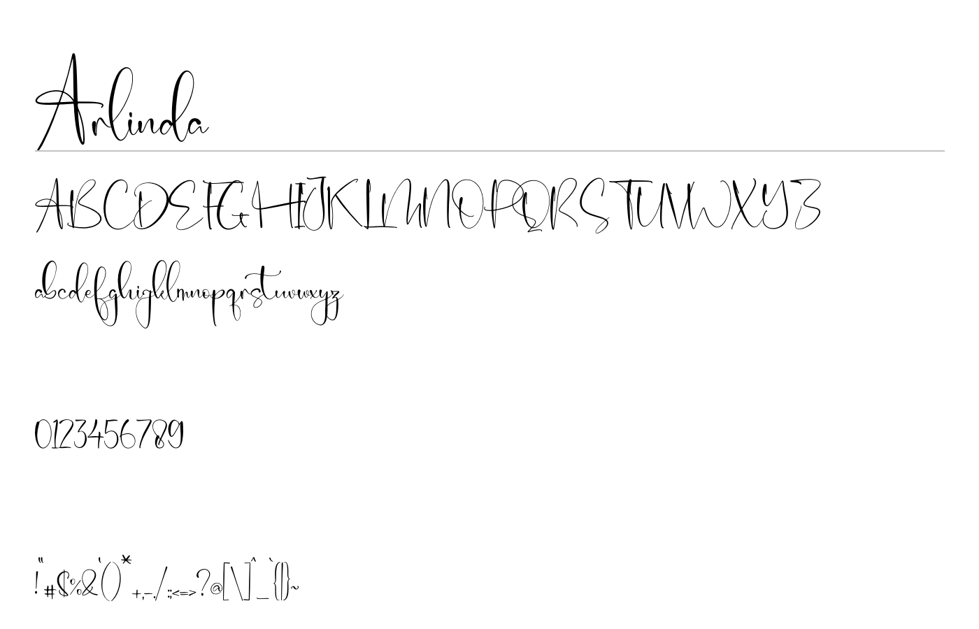 Arlinda Font preview
