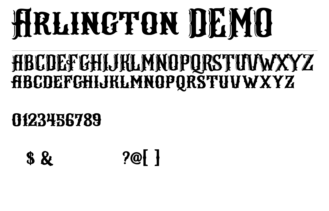 Arlington Layered Font preview
