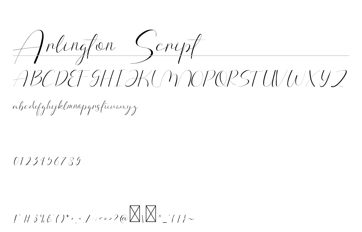 Arlington Font preview