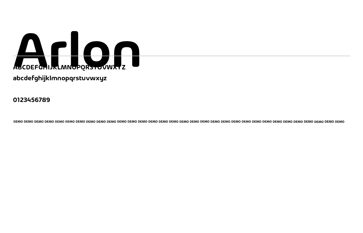 Arlon Font preview