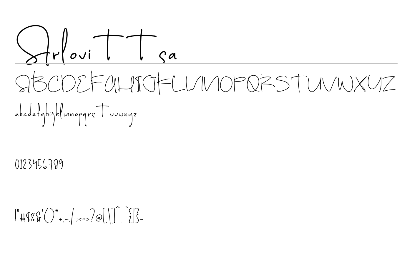 Arlovittsa Font preview