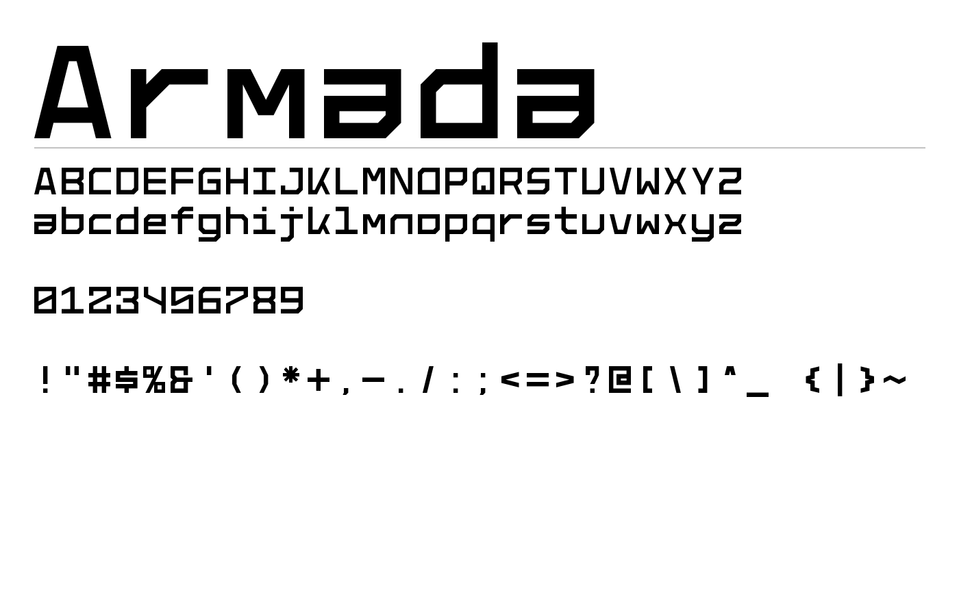 Armada Font preview