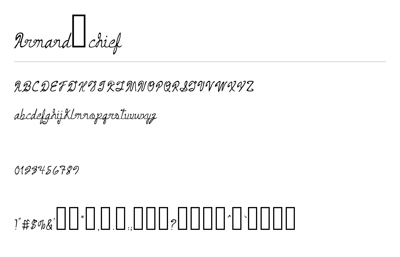 Armand_chief Font preview