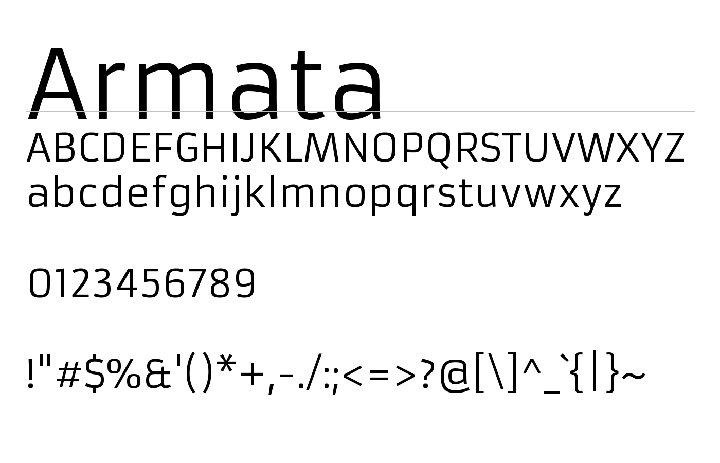 Armata Font preview