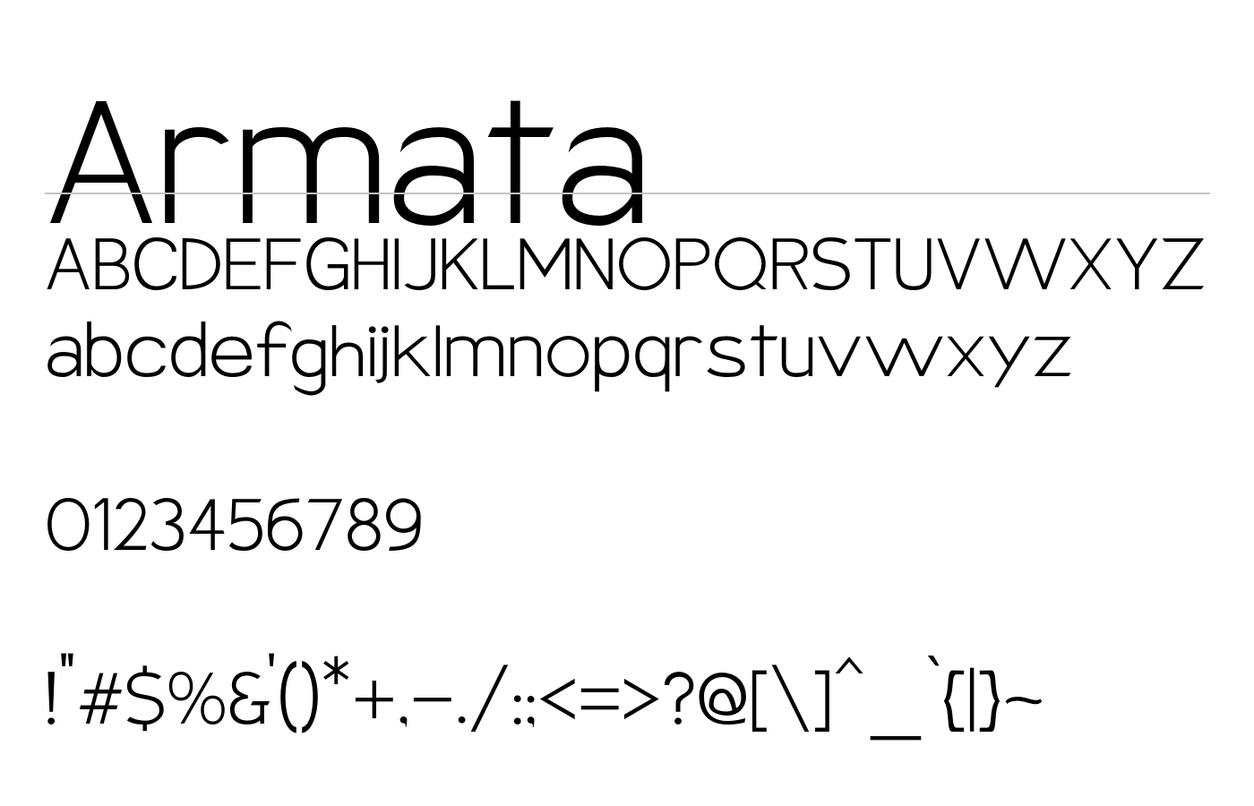 Armata Font preview