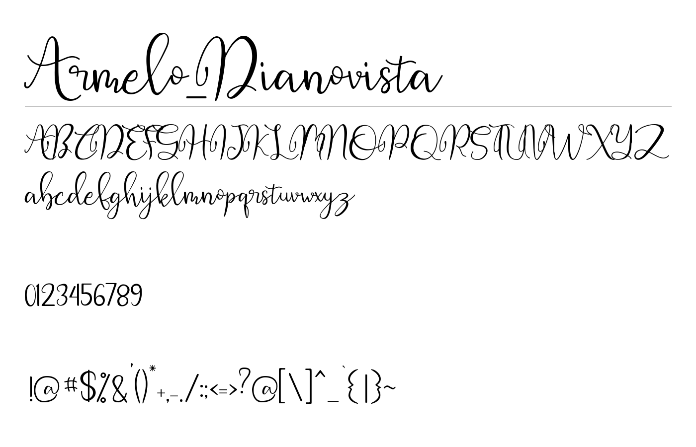 Armelo_Dianovista Font preview