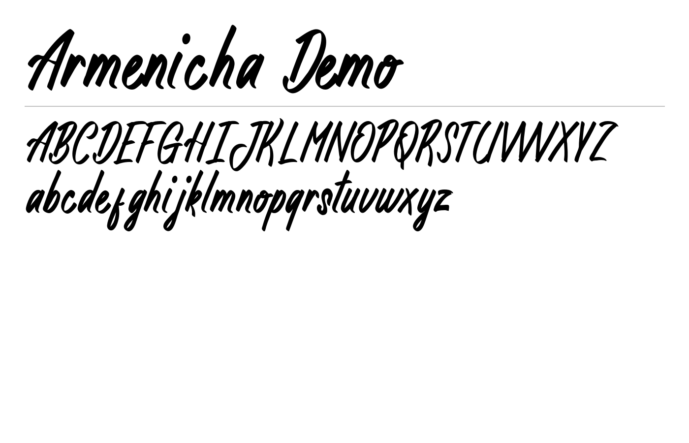 Armenicha Demo Font preview