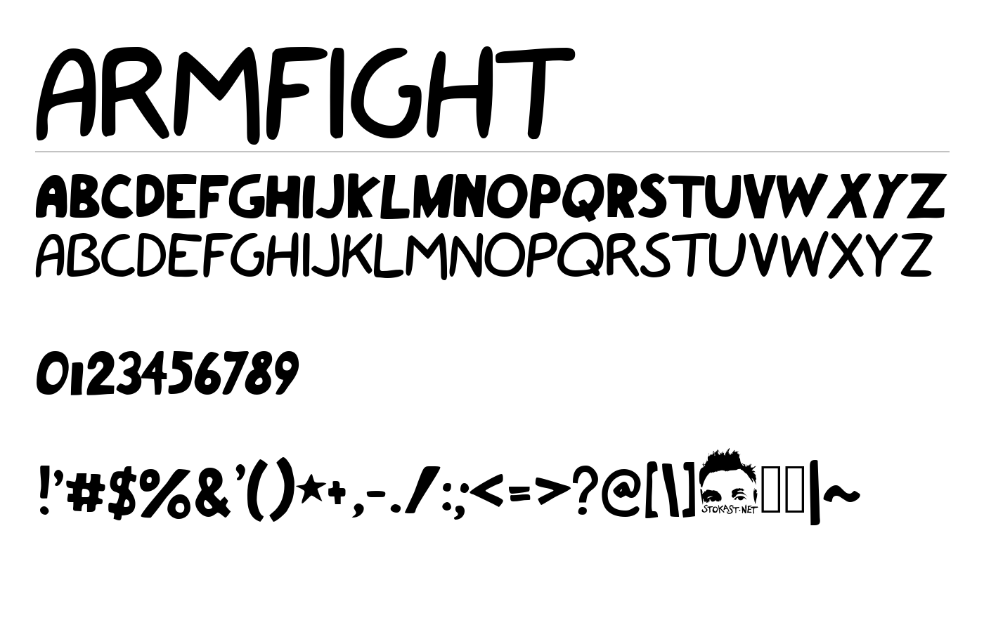armfight Font preview