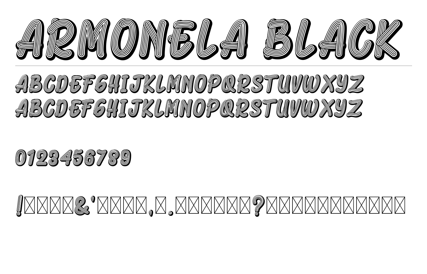 Armonela Black Font preview
